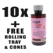 10x Legal Lean Cherry Syrup + Tray + Cones