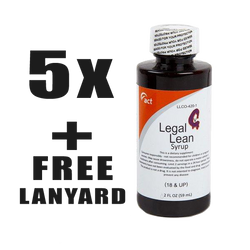 5x Legal Lean Grape Syrup + Lanyard