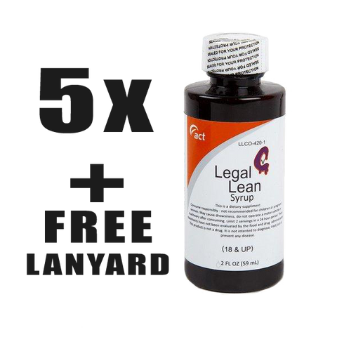 5x Legal Lean Grape Syrup + Lanyard