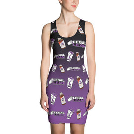 Legal Lean Dress Purple & Black