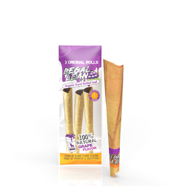 Grape Legal Lean Cone Natural Leaf Wraps King Size